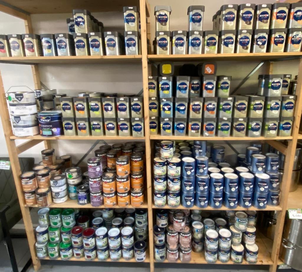 Verf, beits, vloer en parket wax en interieurlak 50% korting, Ophalen, Wit, Nieuw, Flexa Histor en Rambo