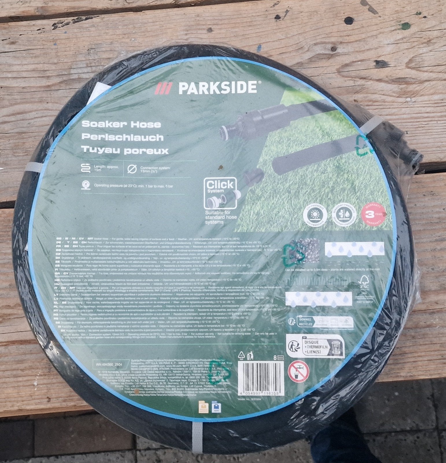 Parkside Lekslang / Druppelslang, Ophalen, Nieuw, Tuinslang