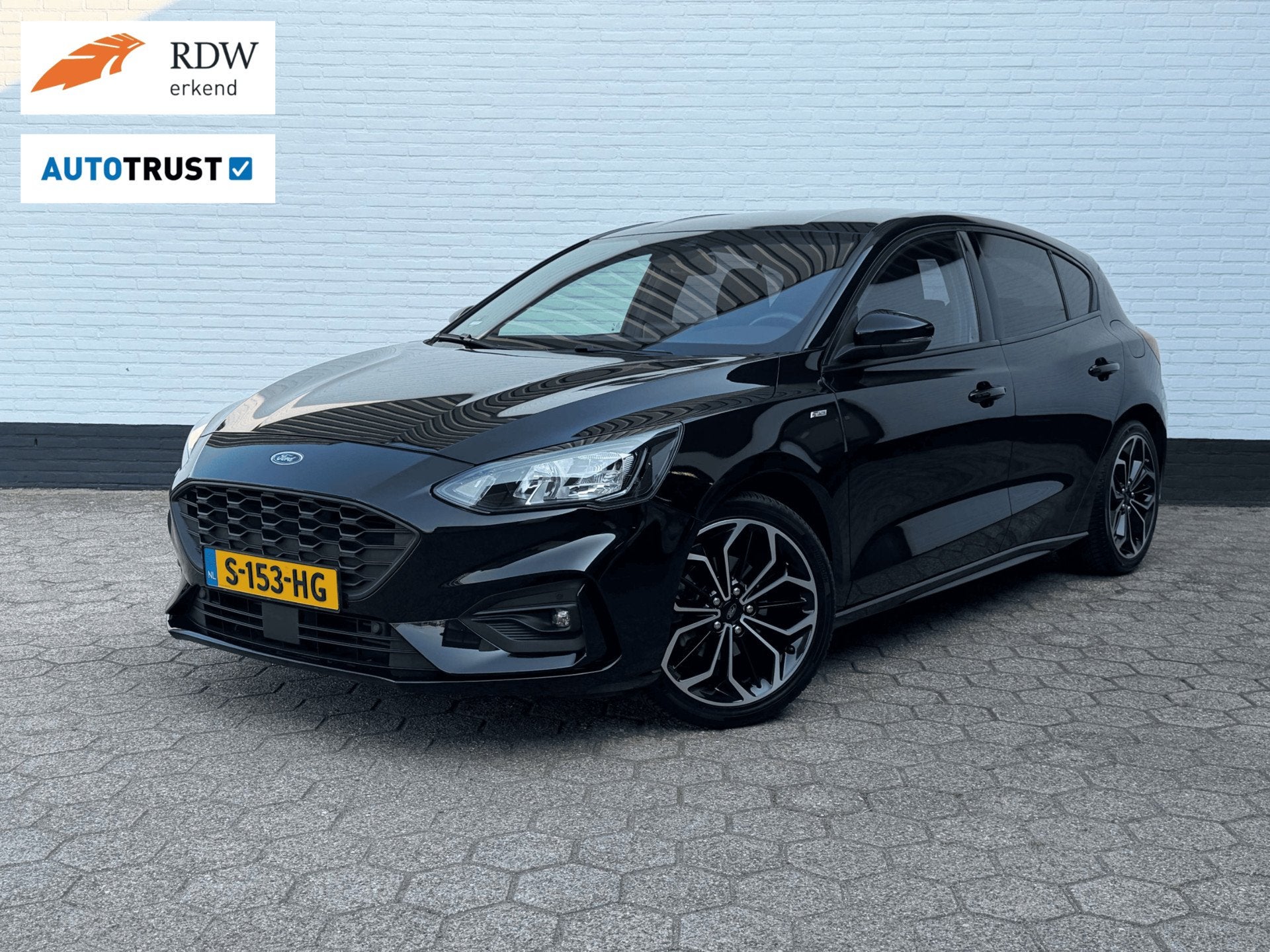 Ford Focus 1.0 EcoBoost ST Line 125pk l B&O l CRUISE l TOPST, Auto's, Ford, Gebruikt, Zwart, Bedrijf, 3 cilinders