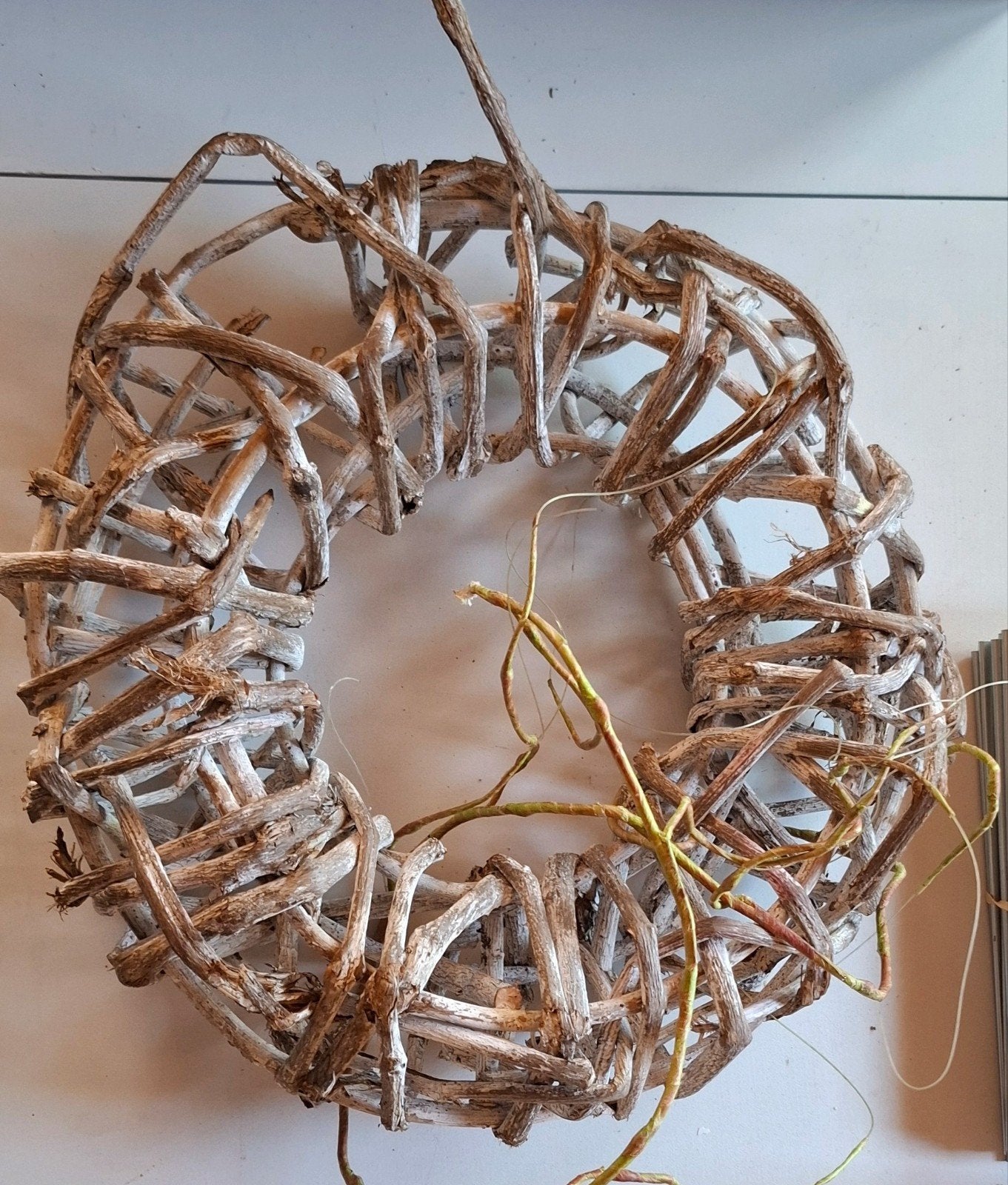 3x decoratieve Krans van Natuurlijk Materiaal, Ophalen of Verzenden, Gebruikt, Krans, Natuurlijk materiaal