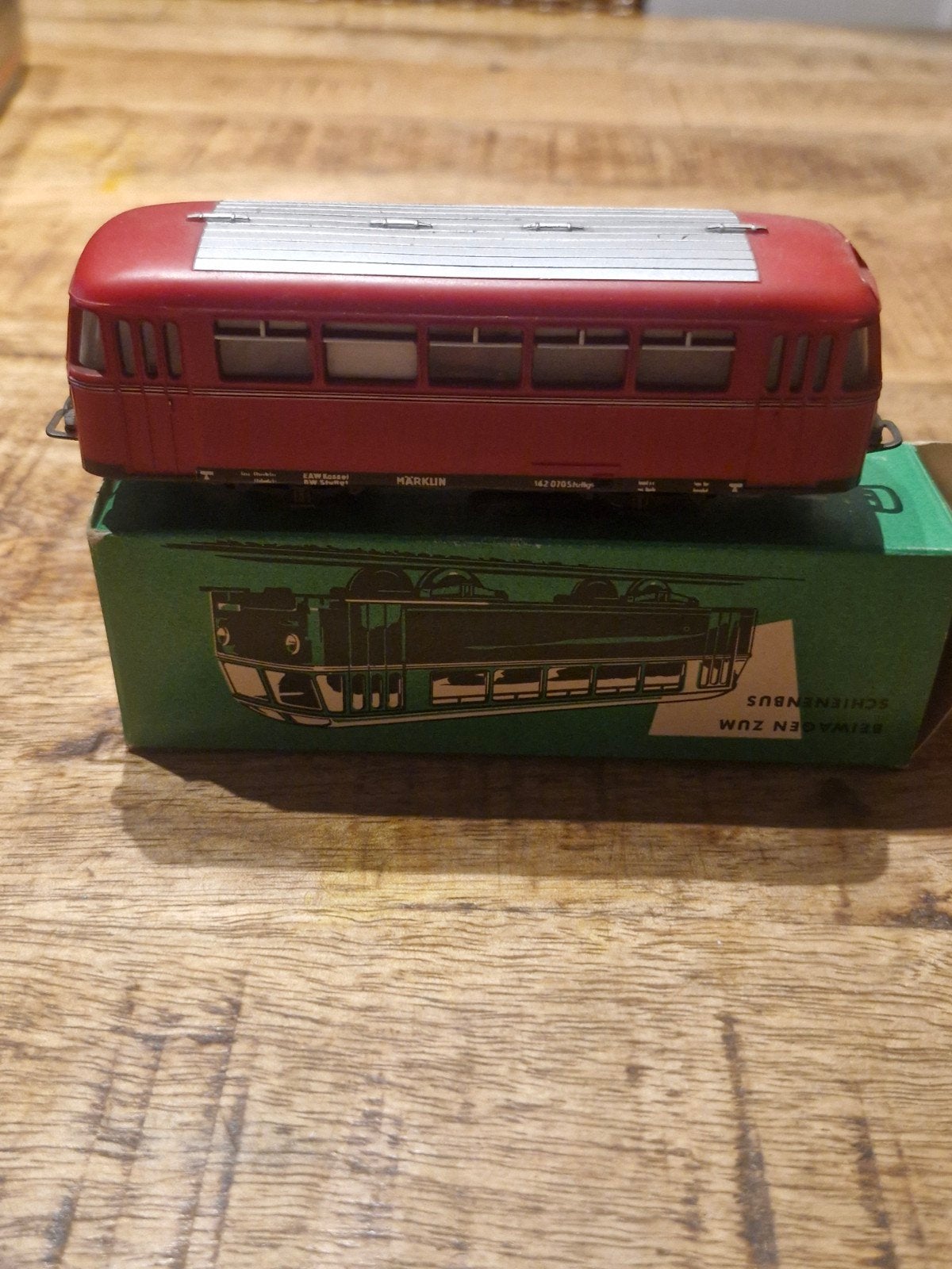 Märklin Schienenbus Rood met Originele Doos, Hobby en Vrije tijd, Wisselstroom, Gebruikt, Locomotief, Ophalen of Verzenden