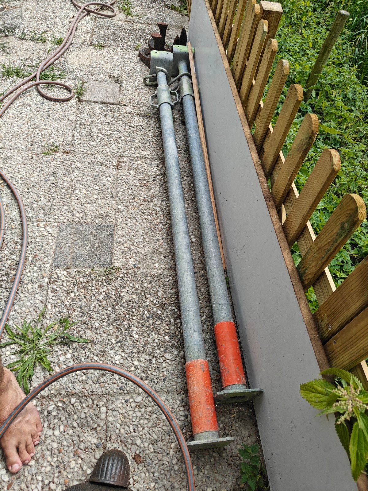 Schroef bouwstempels - Set van 2, Ophalen of Verzenden, Gebruikt, Overige typen, 2 tot 5 meter