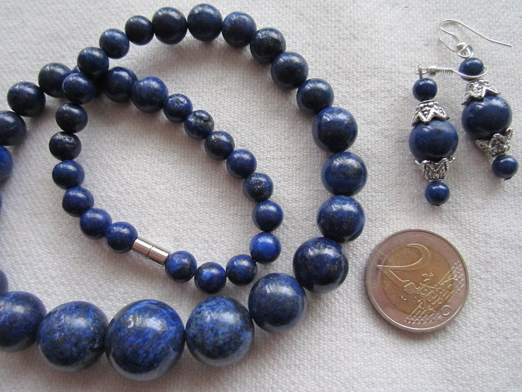 36.  Schitterende ketting+oorbellen,  46 cm, Ophalen, Overige materialen, Ketting