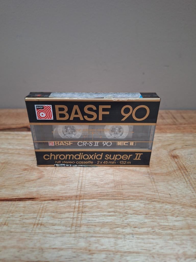 BASF 90 CR-S II Chromdioxid Super II Cassette - Nieuw, Overige genres, 1 bandje, Ophalen of Verzenden, Nieuw in verpakking