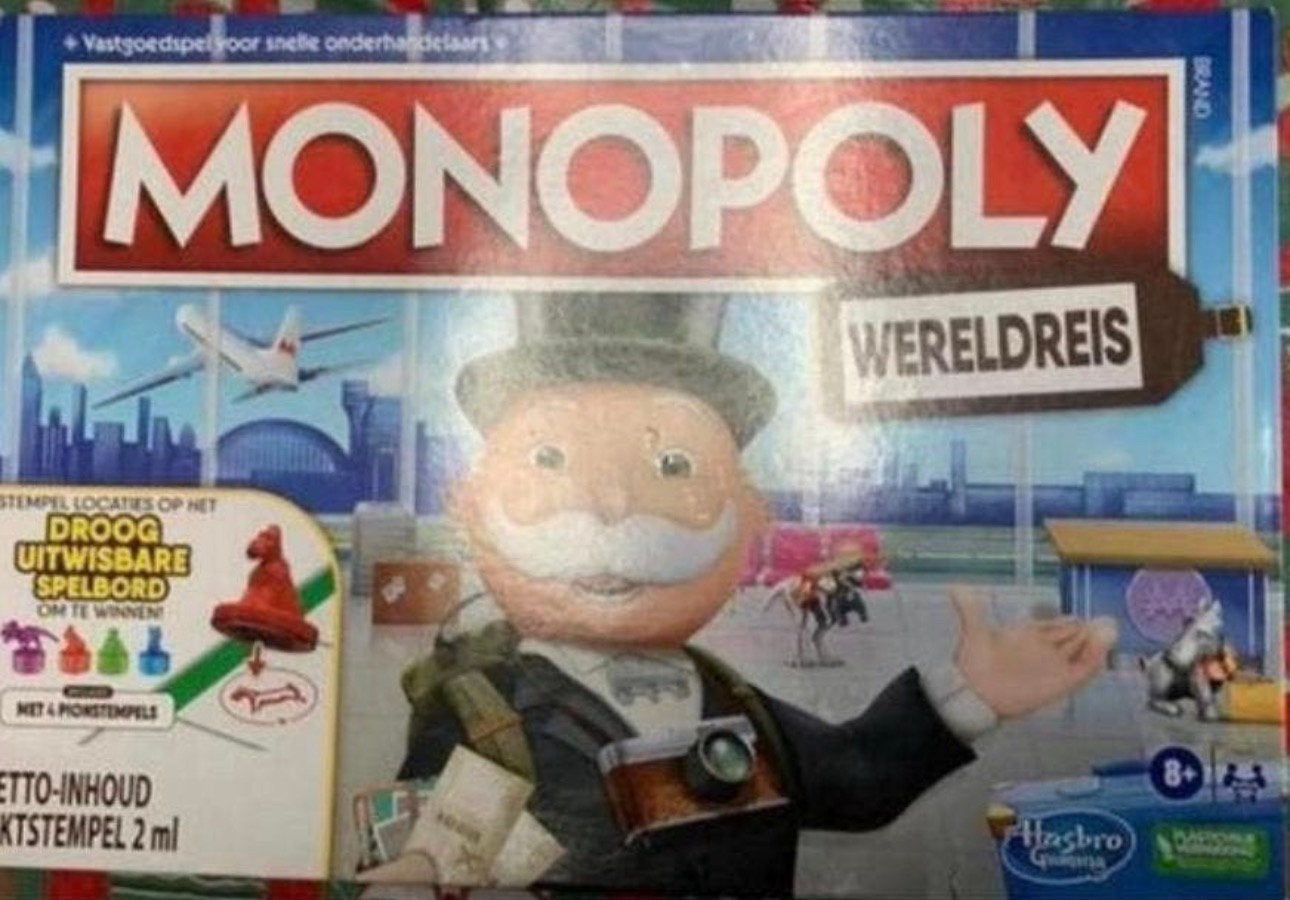 Monopoly wereldreis, Ophalen of Verzenden, Zo goed als nieuw