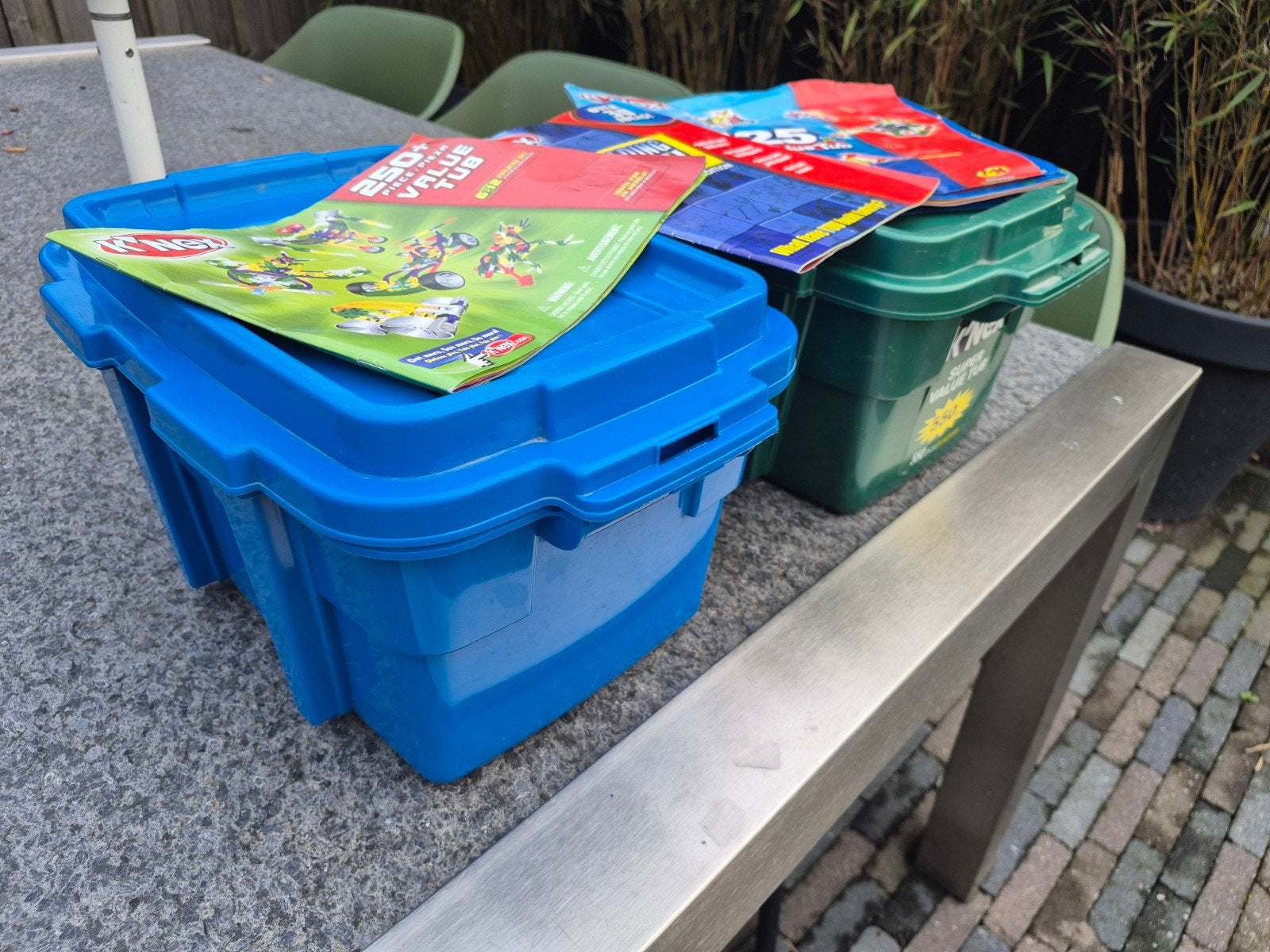 K'nex Super Value Tub met motor en veel bouwvoorbeelden, Ophalen of Verzenden, Gebruikt, K'nex