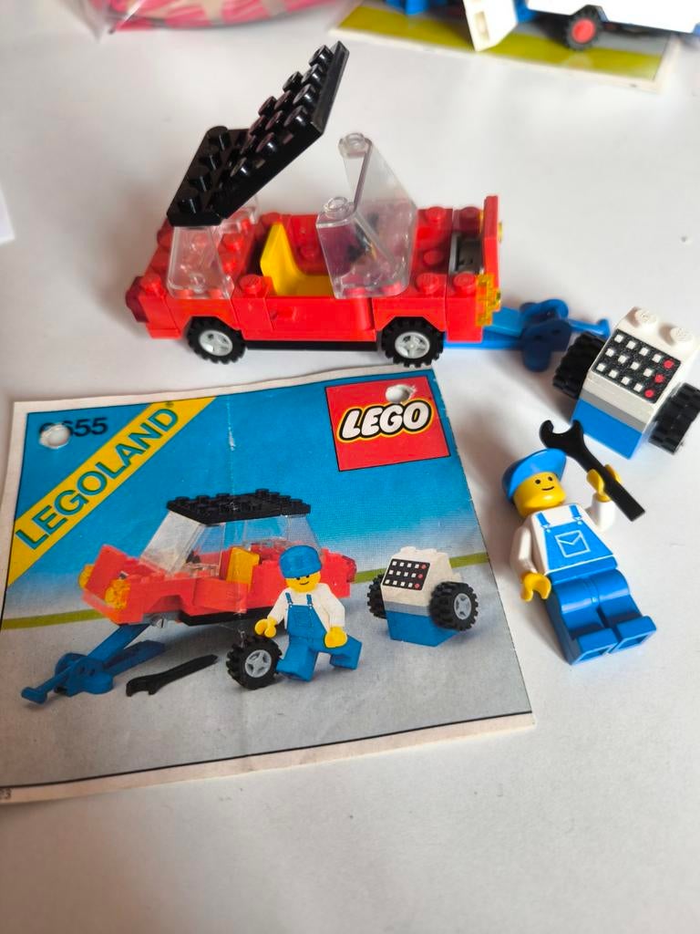 Lego Legoland 6655: Auto met monteur en gereedschap, Compleet, Gebruikt, Lego, Ophalen of Verzenden