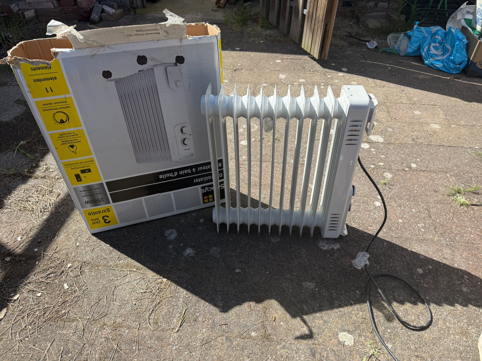 Oliegevulde radiator 2500W - Zo goed als nieuw, Ophalen of Verzenden, Zo goed als nieuw, 800 watt of meer, Radiator