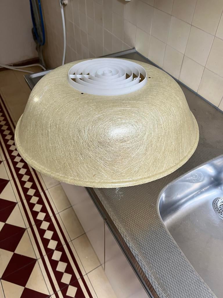 Louis Kalff vintage glasvezel lamp voor Philips, Ophalen, Gebruikt, Metaal