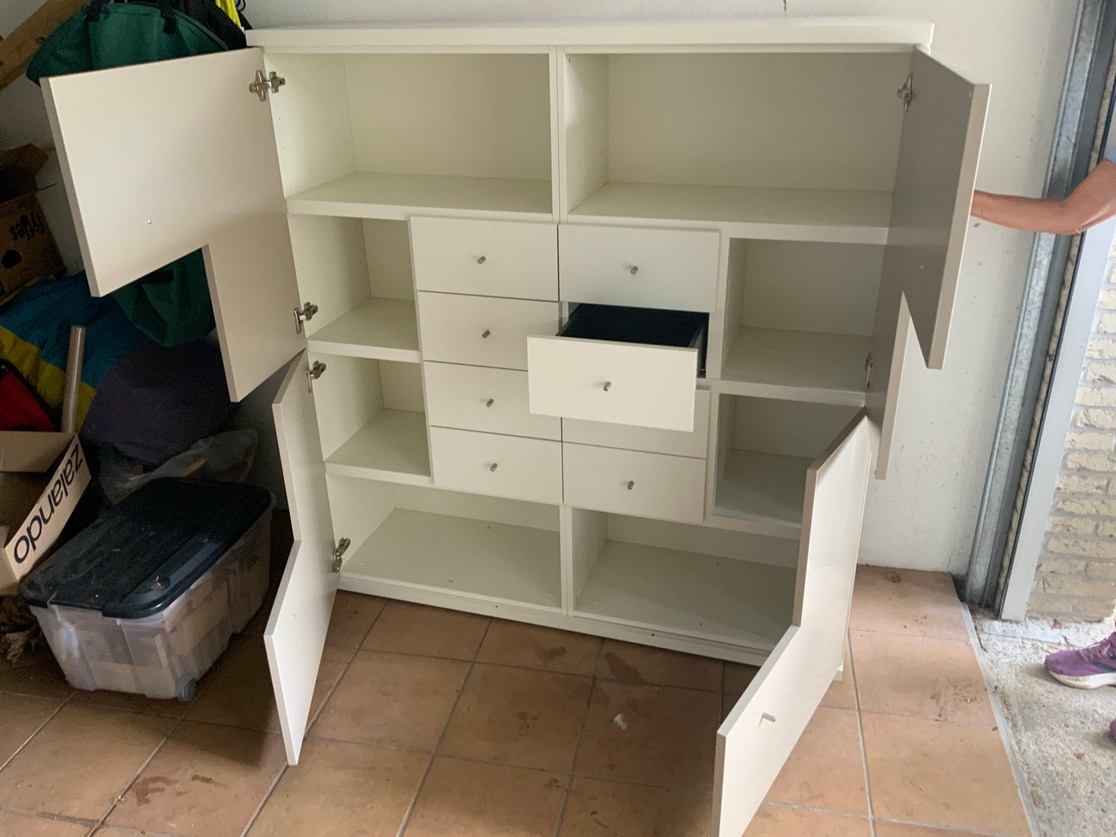 Hülsta Now wandkast met lades en deuren, Ophalen, Overige materialen, Gebruikt, Minder dan 150 cm