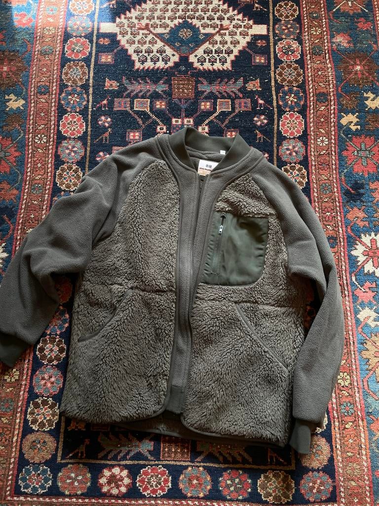 White Mountaineering x Uniqlo fleece, Kleding | Heren, Ophalen, Zo goed als nieuw, Maat 46 (S) of kleiner, Groen