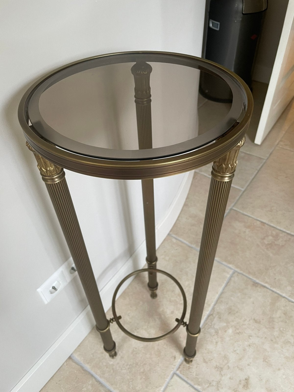 Bijzettafel plantentafel, Ophalen, Minder dan 55 cm, Gebruikt, Rond
