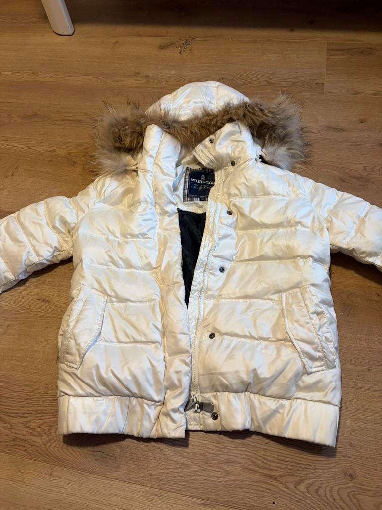 McGregor jas wit met bontje 36, Ophalen of Verzenden, Zo goed als nieuw, Maat 36 (S), Wit