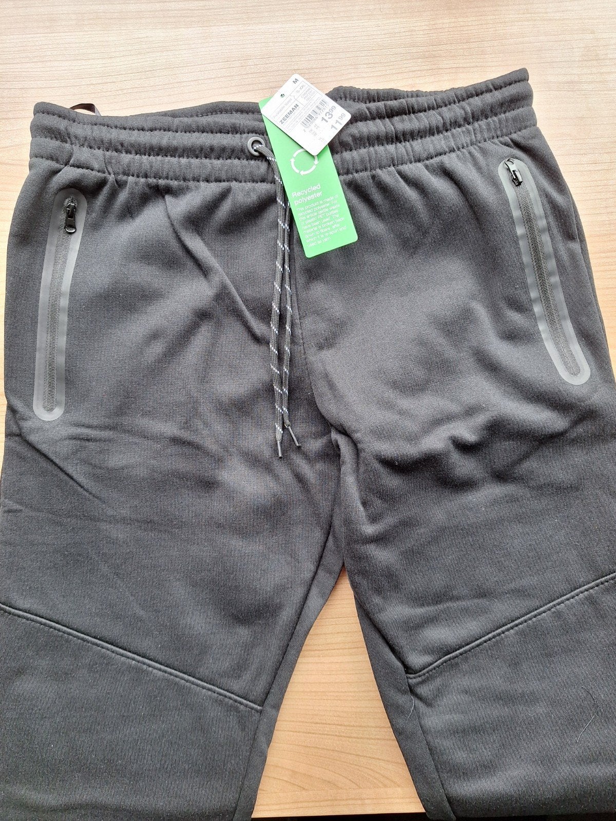 NIEUW: Zwarte Joggingbroek met ritszakken  maat M, Ophalen, Maat 48/50 (M), Zwart, Nieuw