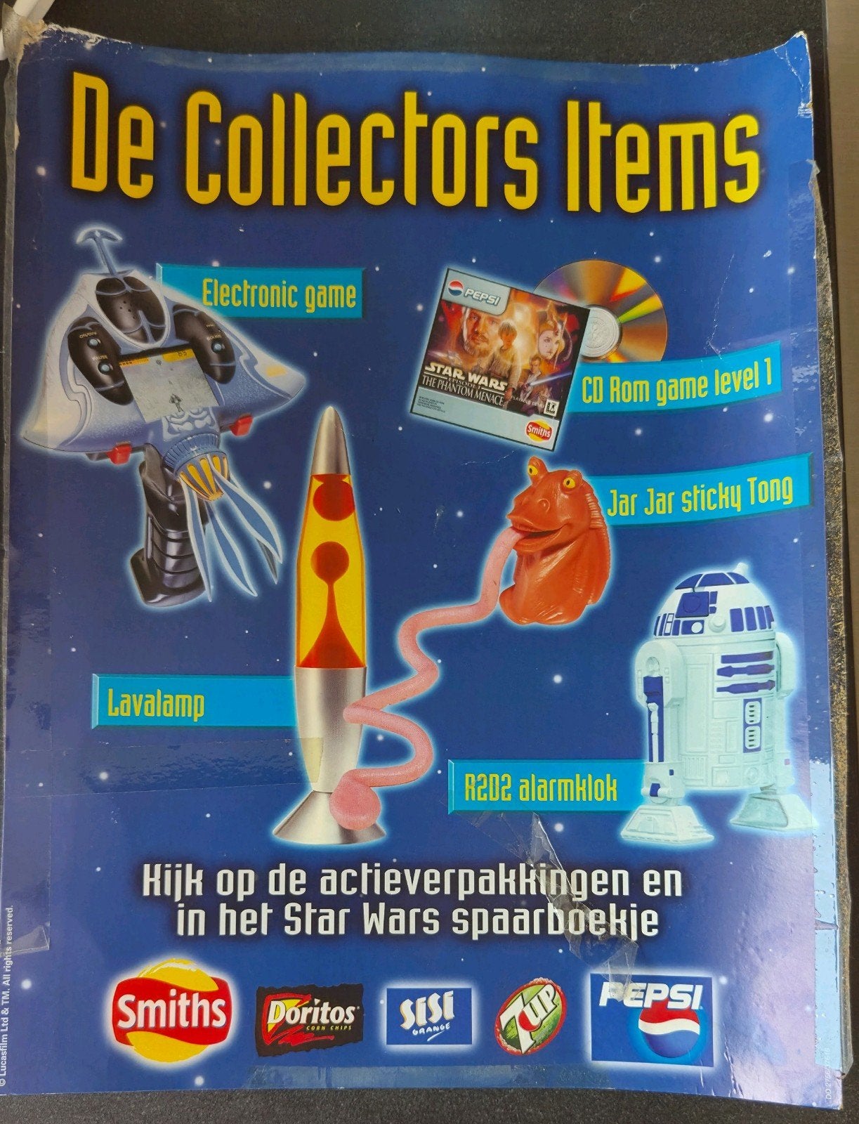 Star Wars Collector Item Reclamefolder Smiths Doritos Pepsi, Verzamelen, Star Wars, Ophalen of Verzenden, Gebruikt, Boek of Poster