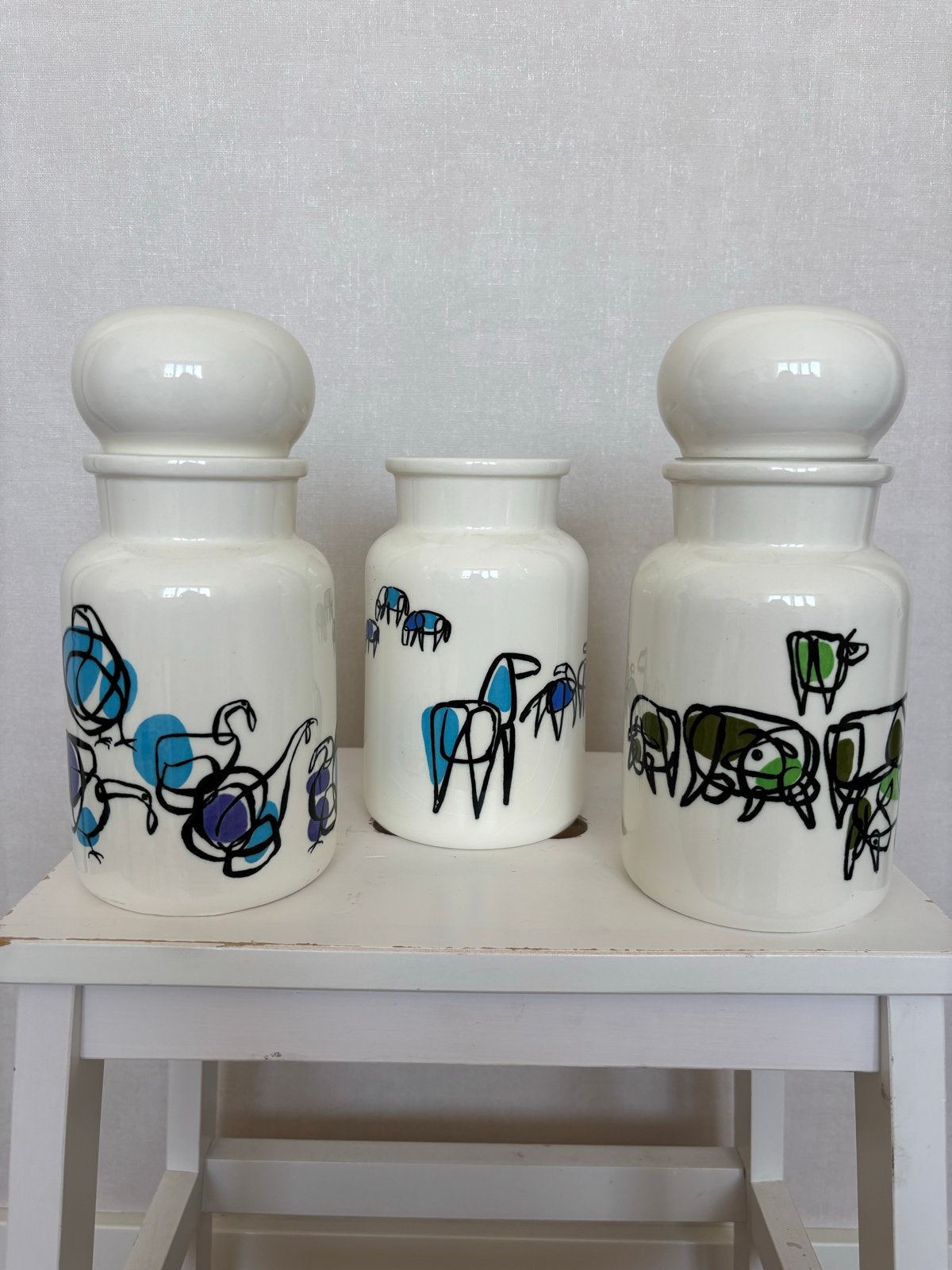 Set van 3 Koninklijke Goedewaagen Unicumdecor potten, Ophalen of Verzenden