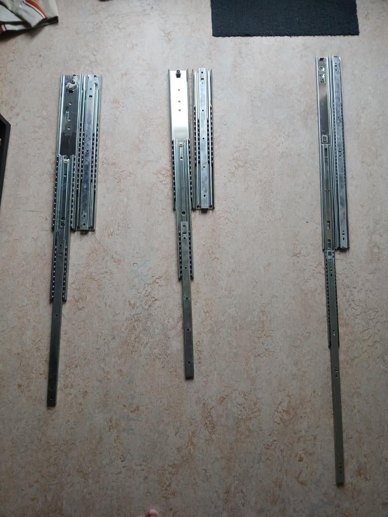 3 x ladegeleider, Ophalen, 250 mm of meer