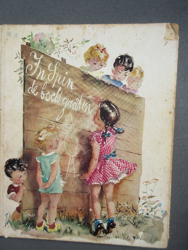 "IN SPIN DE BOCHT GAAT IN", OUD KINDERBOEK, 1943, 1e DRUK, Boeken, Gelezen, Verzenden, Jongen of Meisje, 5 of 6 jaar