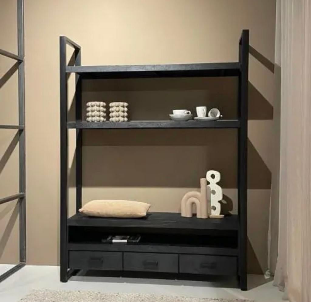 Livingfurn Norris tv-kast 150 cm - zwart, Ophalen, Zo goed als nieuw