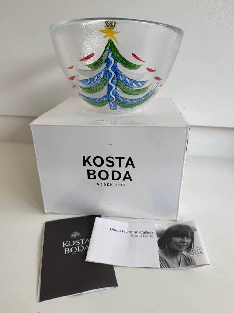 Kosta Boda schaal kerstmis Ulrica Hydman Vallien middel, Ophalen of Verzenden