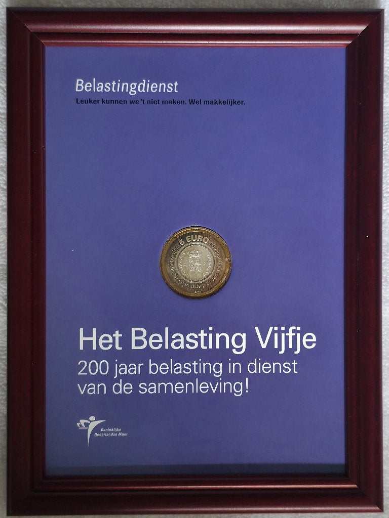 Nederland €5 – Belasting Vijfje – Proof – Zilver, Koningin Beatrix, Zilver, Euro's, Ophalen of Verzenden