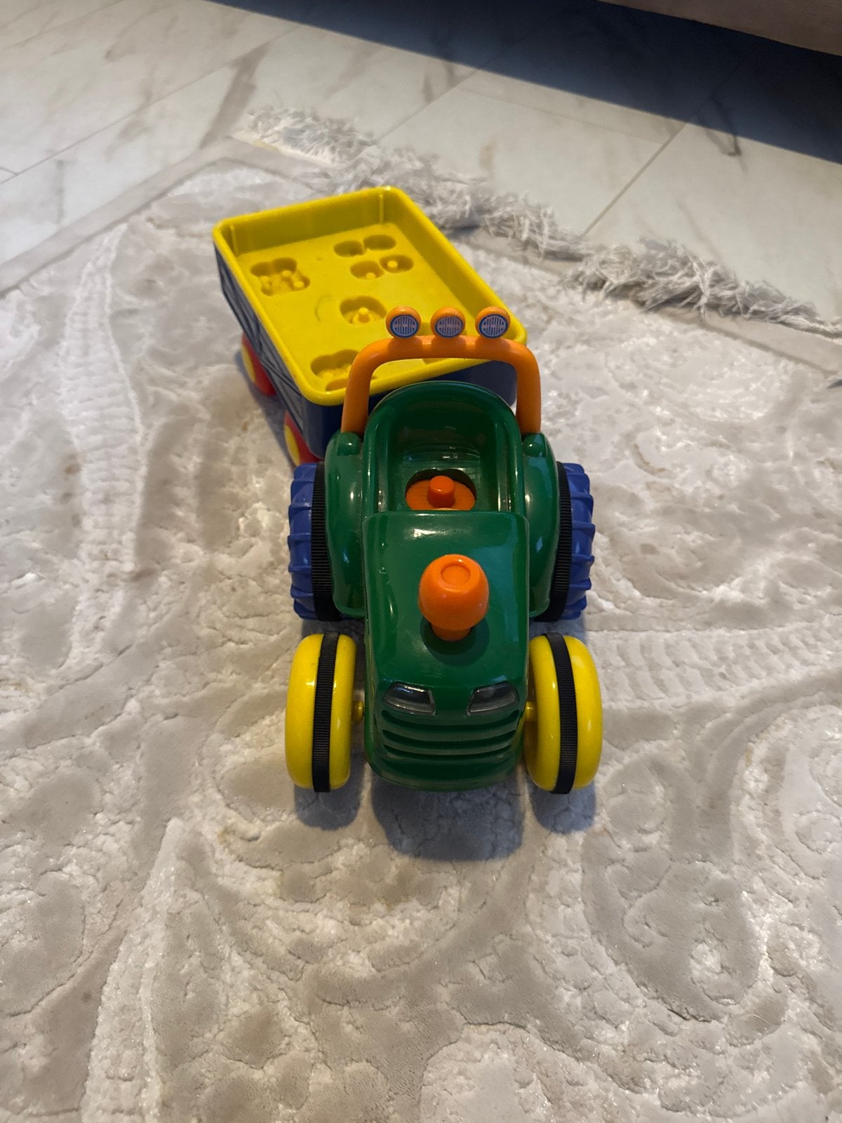 Speelgoed tractor met aanhanger, Ophalen of Verzenden, Gebruikt