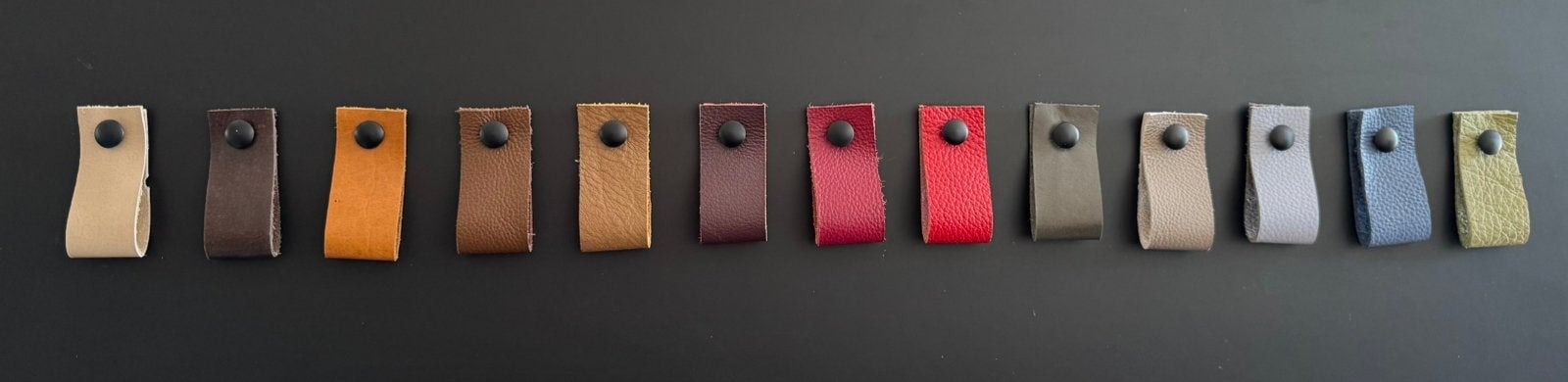 Leren handgreepjes/kastgreepjes in verschillende kleuren, Ophalen of Verzenden, Zo goed als nieuw