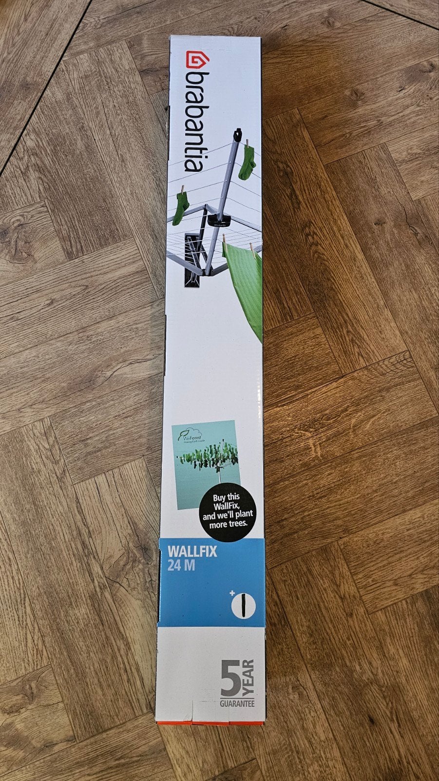 Nieuwe Brabantia Wallfix droogmolen 24 meter - In verpakking, Ophalen of Verzenden, Nieuw