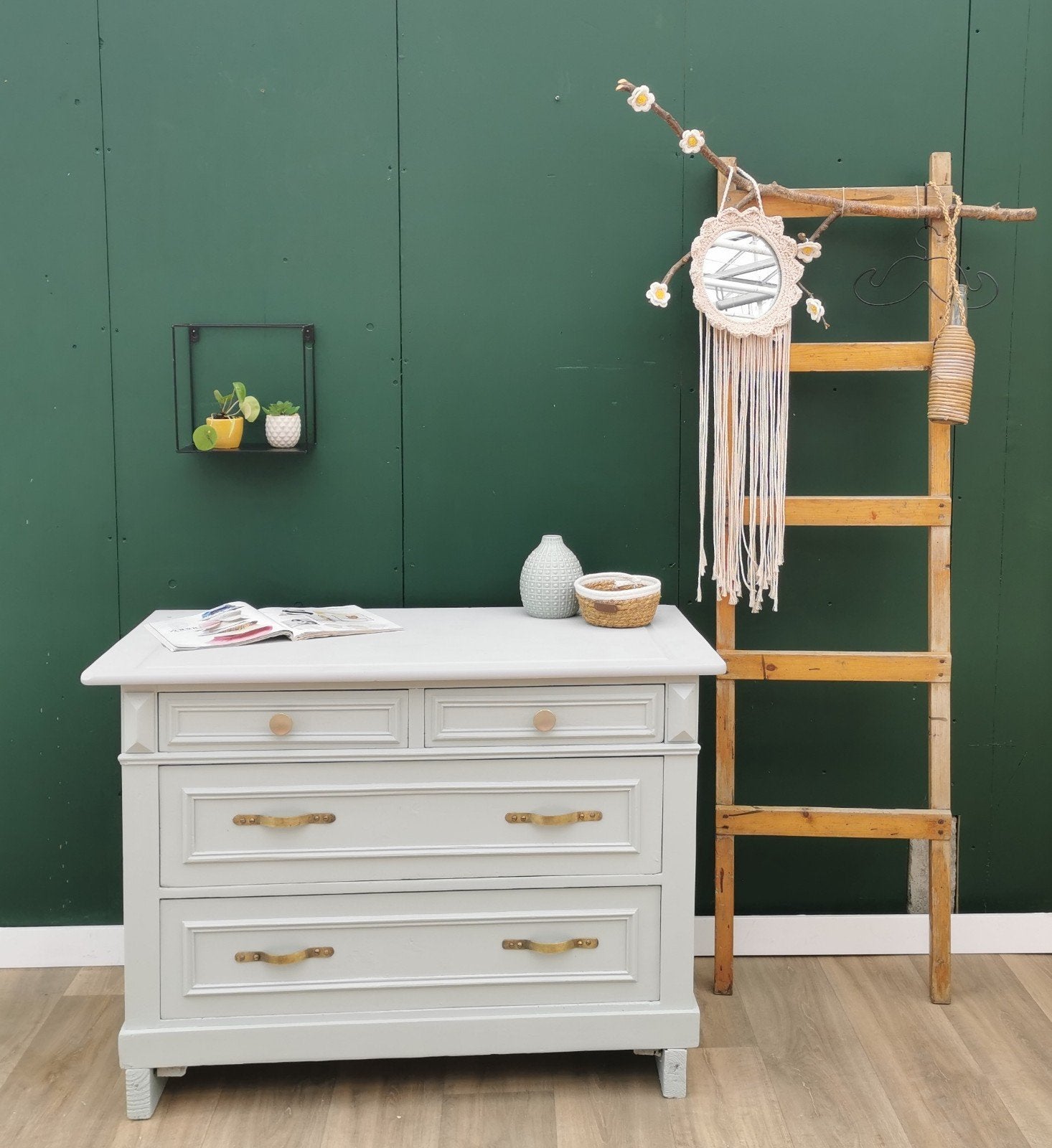 Vintage ladekast Tranquil Dawn, Huis en Inrichting, Kasten | Ladekasten, Ophalen, Gebruikt, 100 tot 150 cm, @florissantjes
