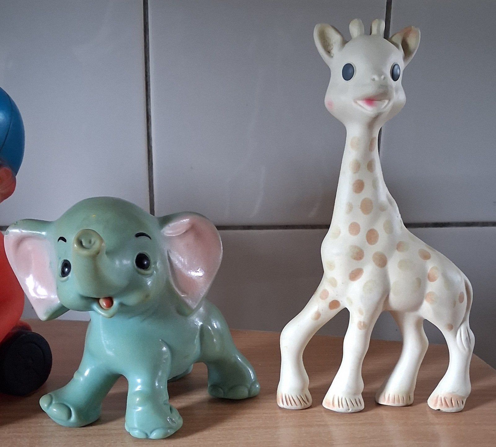 LEDRAPLASTIC. Piepfiguurtjes. Ca '50/'70. 4 stuks., Ophalen, Gebruikt