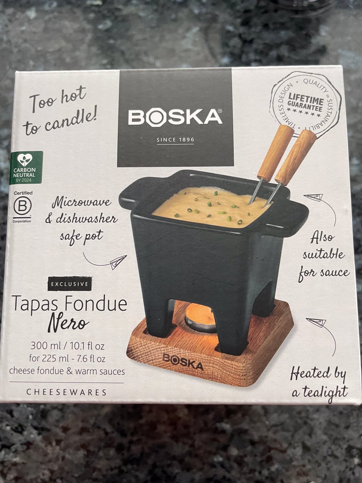 2x Boska mini tapas fondueset Nero NIEUW, Ophalen, Nieuw, Waxinelicht, Fondueset