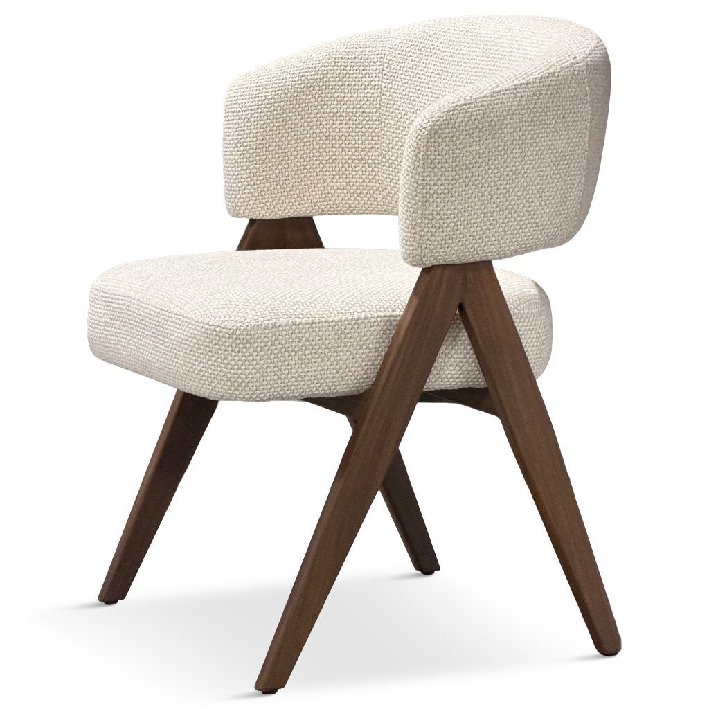 Luxe Japandi stoel beige walnoten met pocket veer zitting !, Huis en Inrichting, Japandi, Overige kleuren, Nieuw, Ophalen of Verzenden