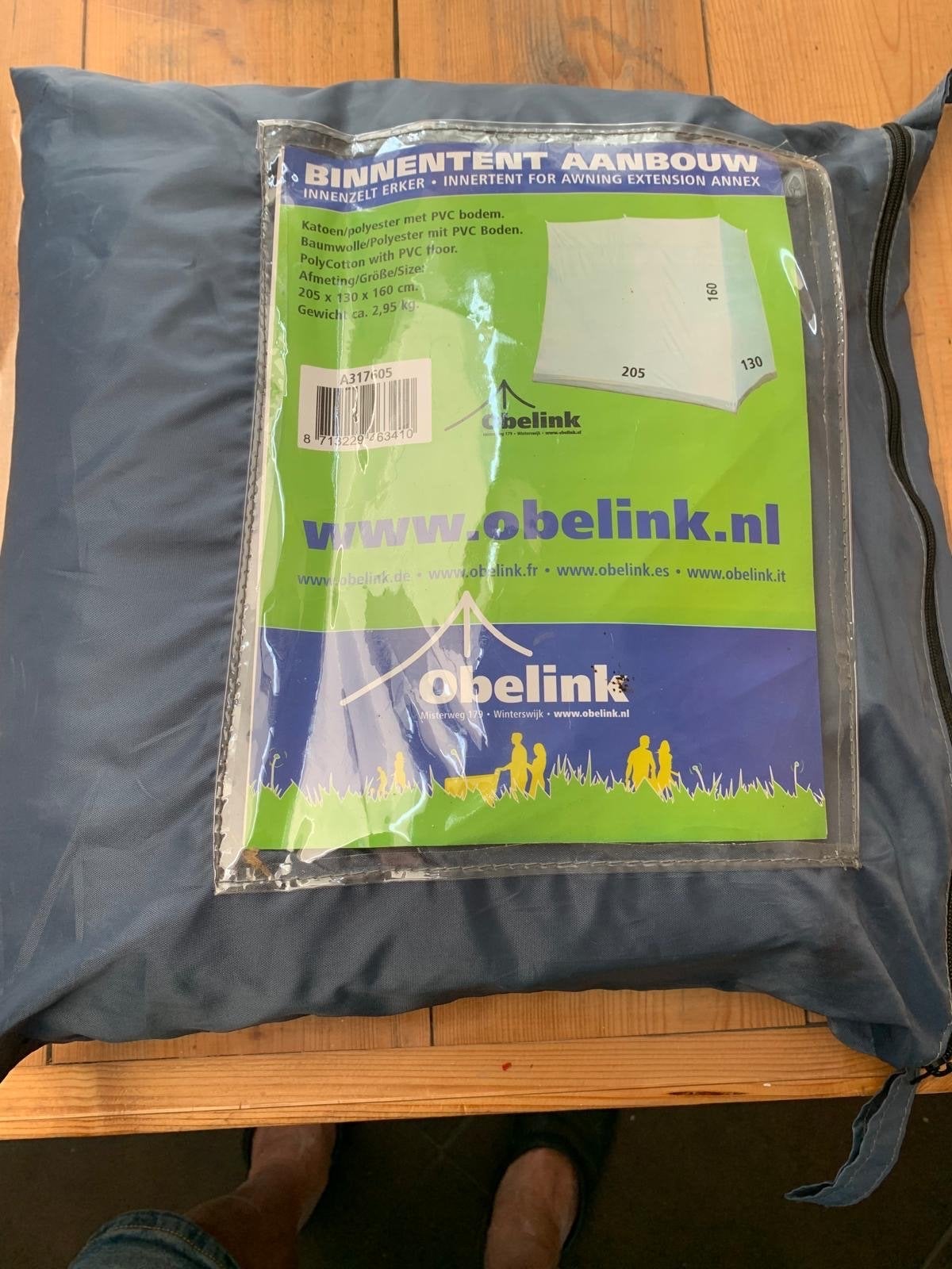 Obelink Binnentent Aanbouw - Katoen/Polyester met PVC bodem, Ophalen, Zo goed als nieuw, Tot en met 2