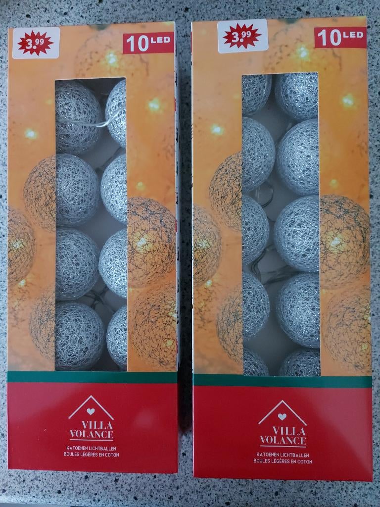 Villa Volance Lichtballen 2 dozen voor 4 euro, Ophalen, Nieuw, Zilver, Overige materialen