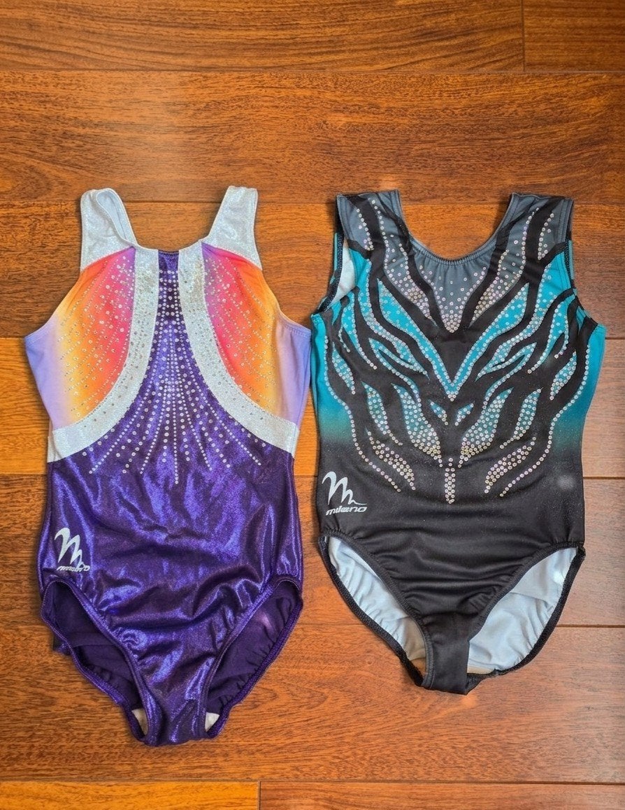2 turnpakjes van Milano Gymnastics, Ophalen of Verzenden