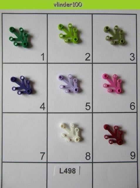 L498 LEGO KRUIPPLANTEN BLADEREN 4x3, PLANTS 2423, Lego, Ophalen of Verzenden, Losse stenen, Lego Nederland B.V.