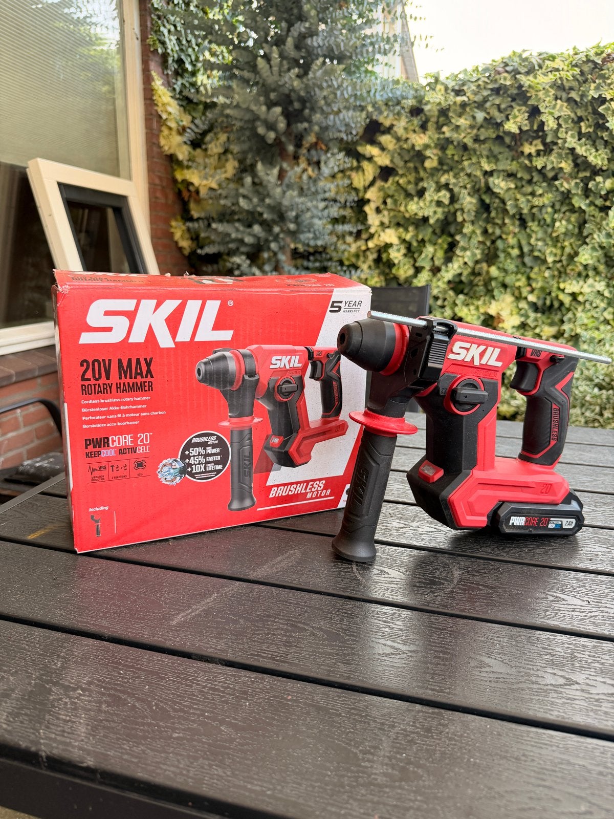 SKIL PWRCORE 20V Accu Boorhamer - Zo goed als nieuw, 600 watt of meer, Boor- en/of Breekhamer, Ophalen of Verzenden, Zo goed als nieuw