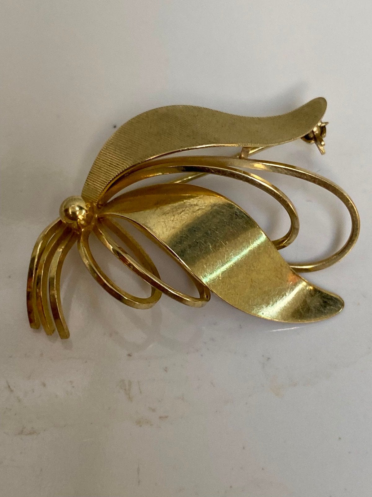 Klassiek geel gouden broche, Sieraden, Tassen en Uiterlijk, Verzenden, Goud, Broche
