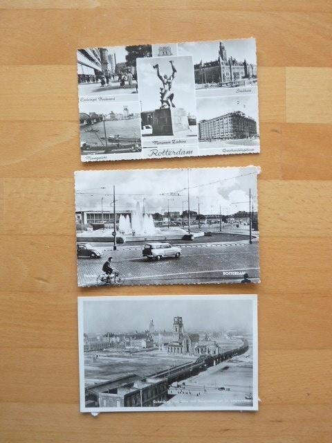 3 ansichten Rotterdam, Verzamelen, Ophalen of Verzenden, 1940 tot 1960, Zuid-Holland