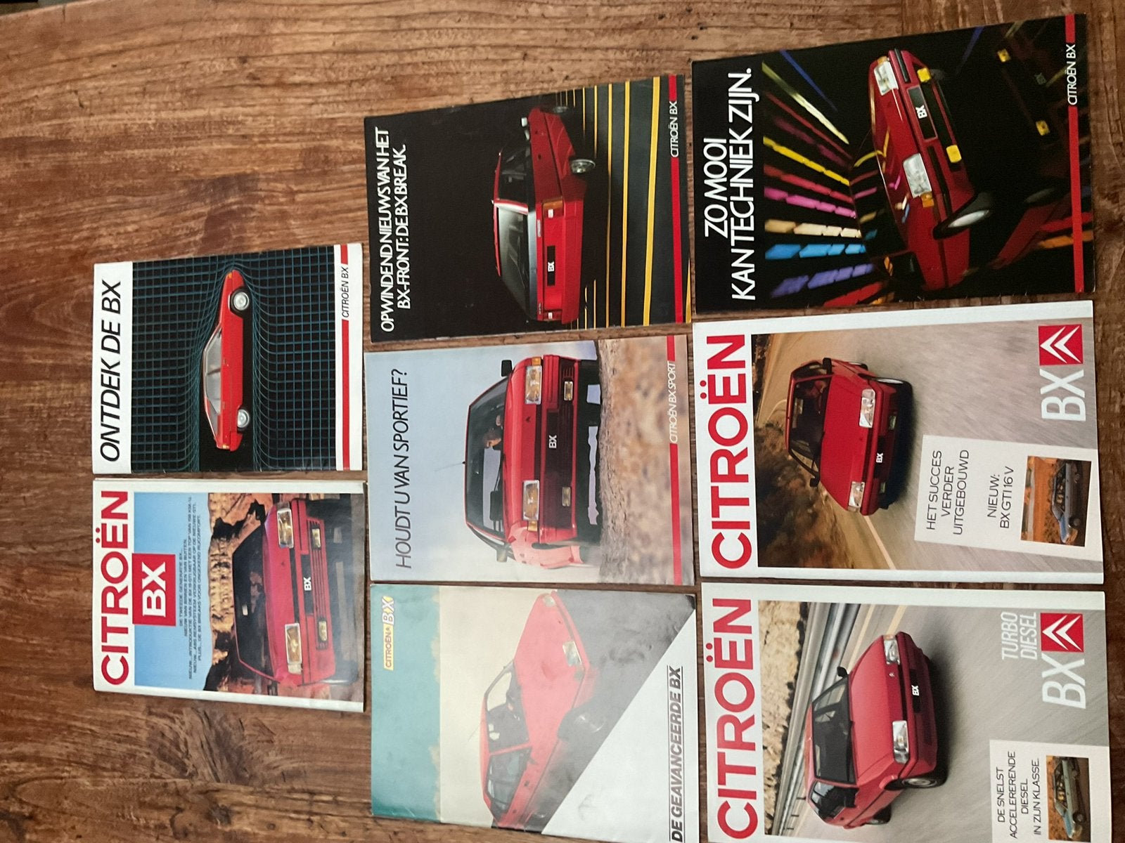 Citroën BX folders 1983-1987.  8 stuks, Ophalen of Verzenden, Zo goed als nieuw, Citroën
