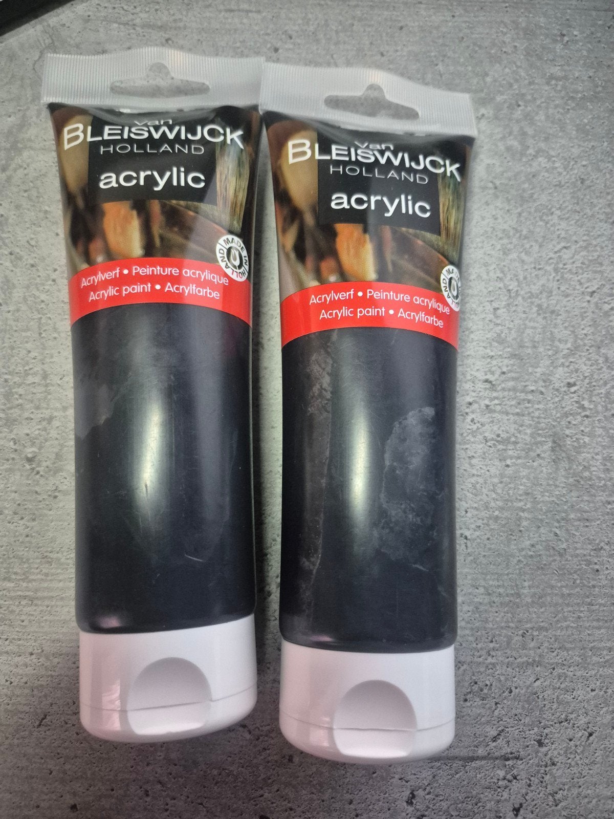 2x Van Bleiswijck acrylverf zwart, ongebruikt, Ophalen of Verzenden, Nieuw