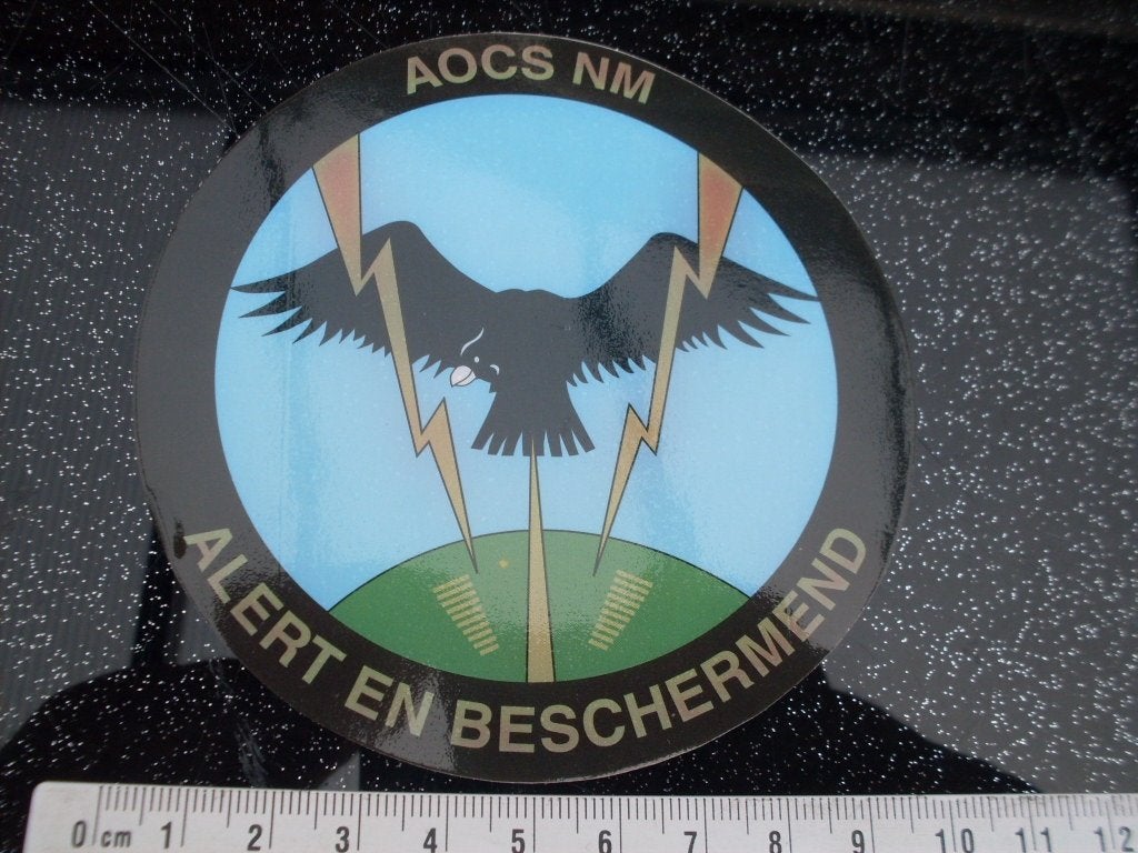 sticker aocs nm alert en beschermend logo leger, Verzenden, Zo goed als nieuw, Bedrijf of Vereniging