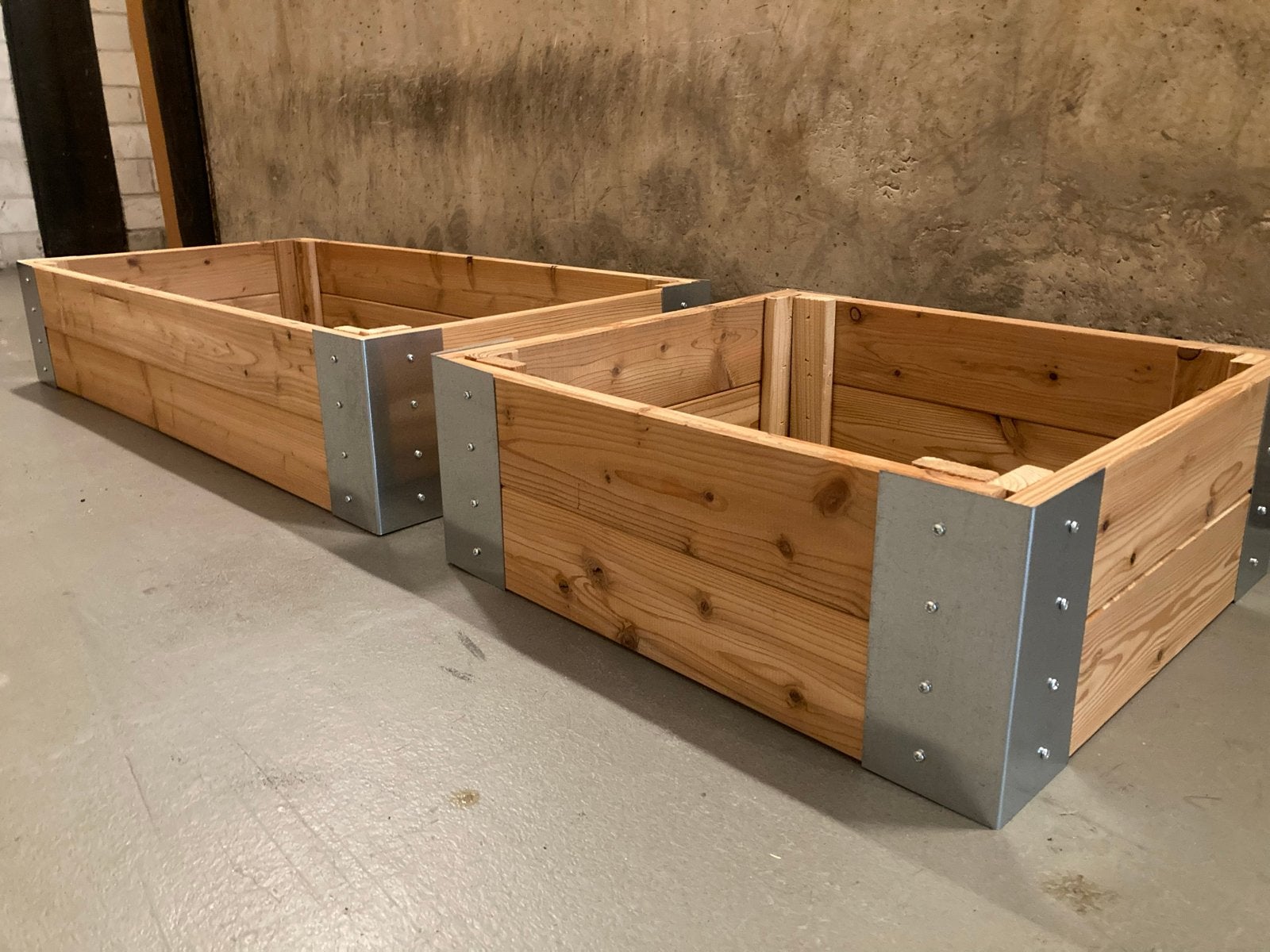 3 Houten Moestuin Plantenbakken/Kweekbalken - Nieuwstaat, Minder dan 30 cm, 100 cm of meer, Ophalen of Verzenden, Zo goed als nieuw