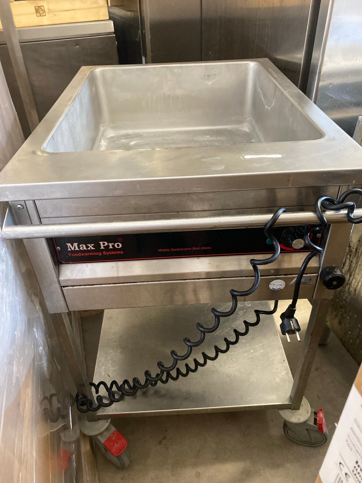 Max Pro Bain Marie Wagen 2/1GN - Gebruikt en Getest, Ophalen of Verzenden, Gebruikt, Overige typen