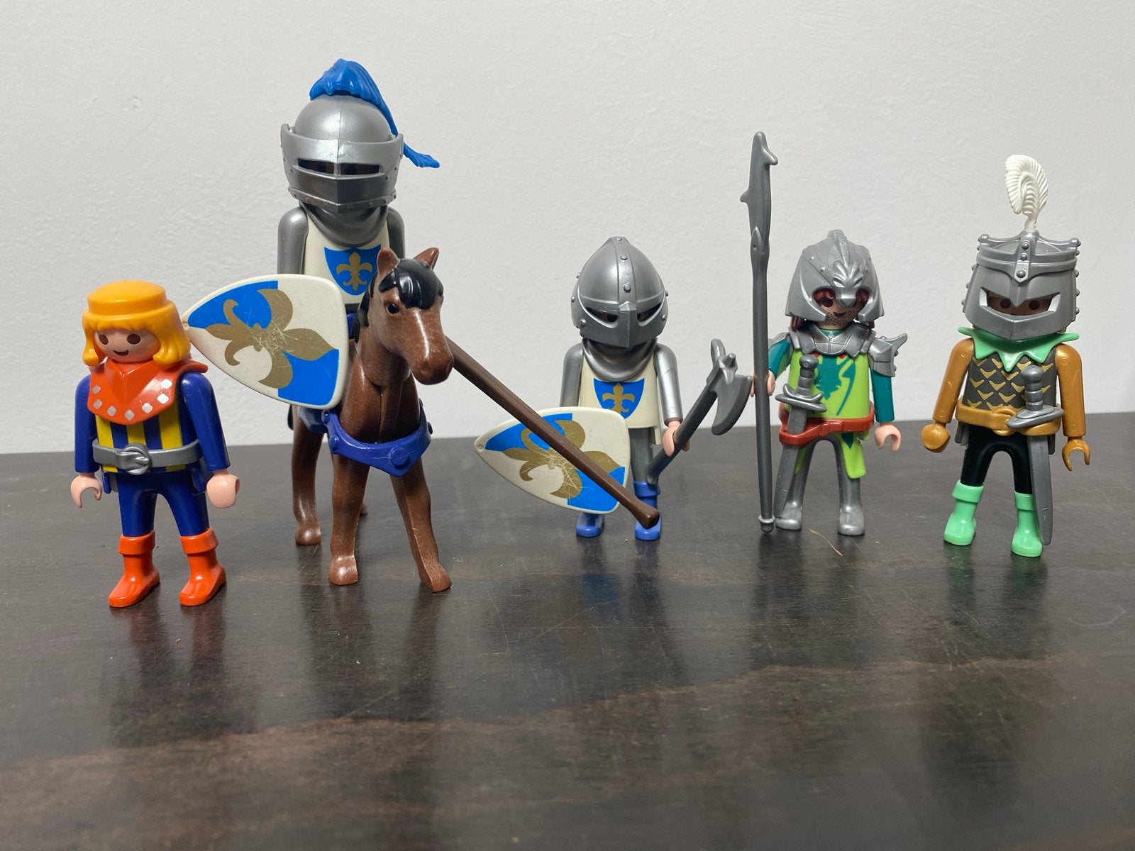 Playmobil ridders met accessoires en paard, Gebruikt, Losse onderdelen, Ophalen of Verzenden, Knights