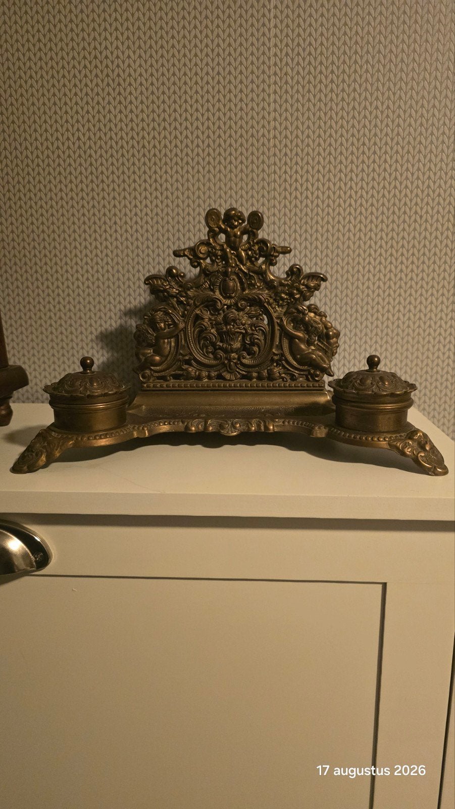 brievenhouder met inktpotjes, Ophalen of Verzenden