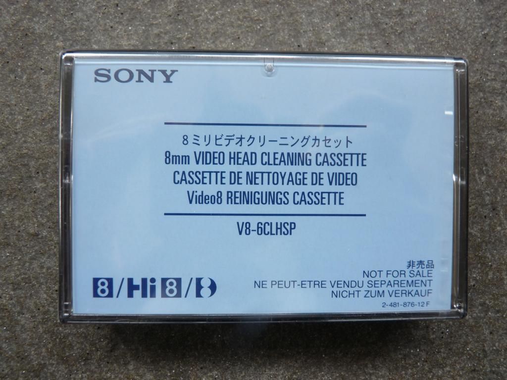 Sony Video8 Hi8 Digital8 cleaning cassette reiniging NIEUW, Ophalen, Hi 8, (Video)band