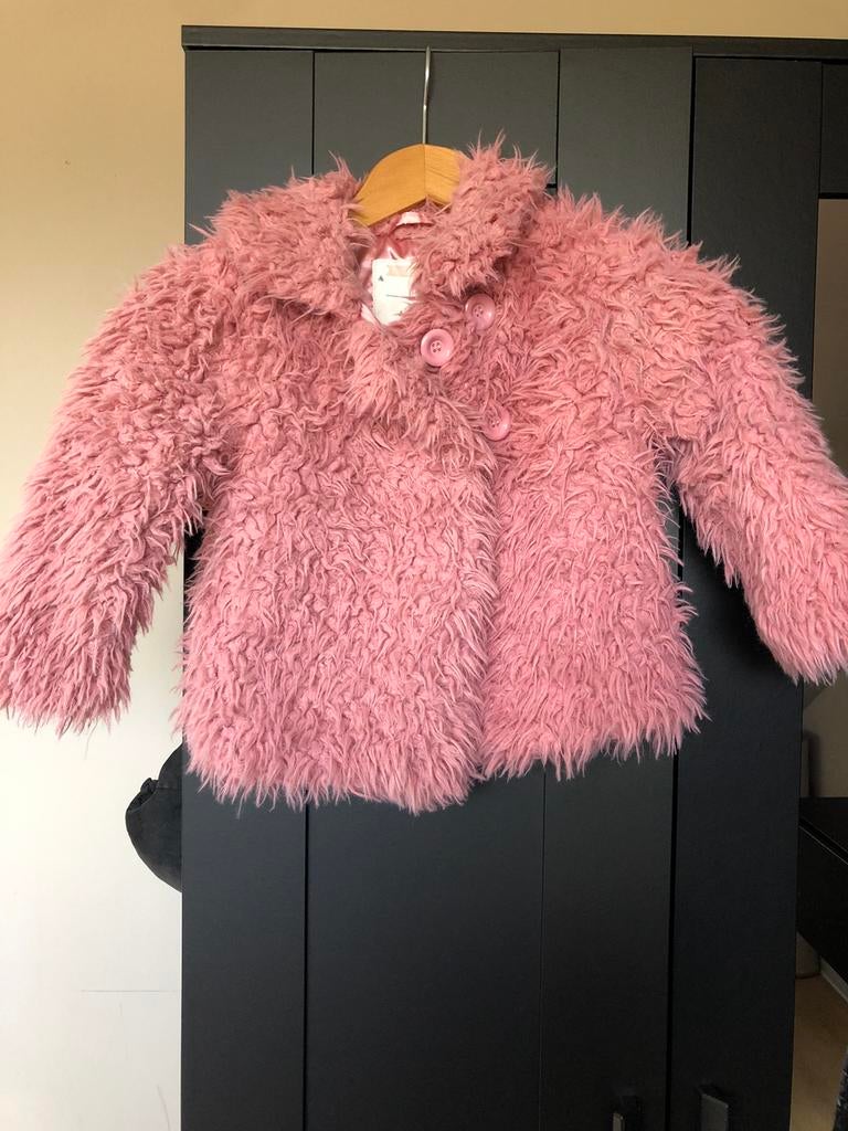 Zgan faux fur coat 98, Ophalen of Verzenden, Zo goed als nieuw, Meisje, Jas