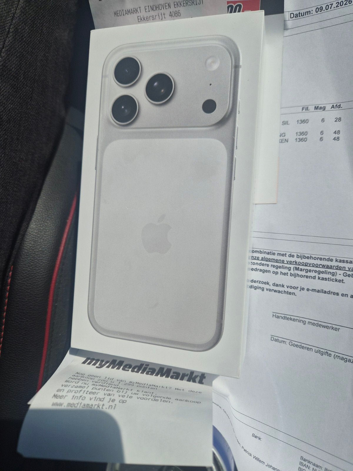 Apple iPhone 17 Pro 256GB Silver - Nieuw in doos met bon, Telecommunicatie, Ophalen of Verzenden
