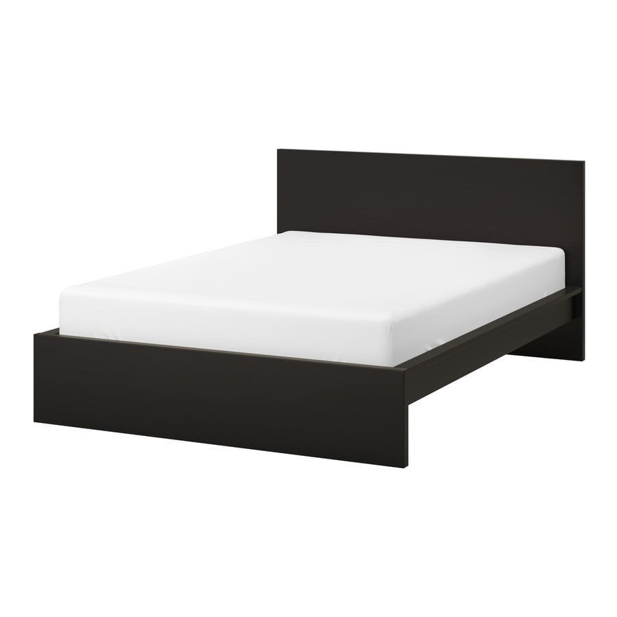 Ikea Malm bed incl matrassen, Ophalen, Gebruikt, Zwart, Tweepersoons